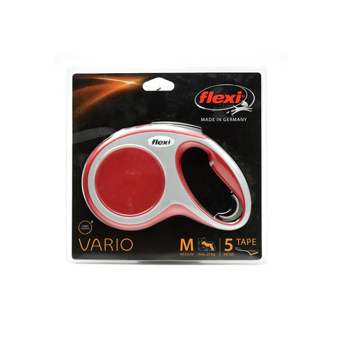 Lesa retractabila Flexi Vario Band M 5M Rosu